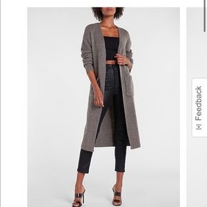 New Express Gray Cozy Duster size medium